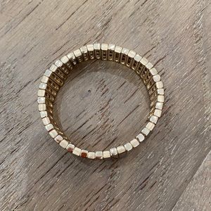 Roxanne Assoulin gold plated wide stretch bracelet